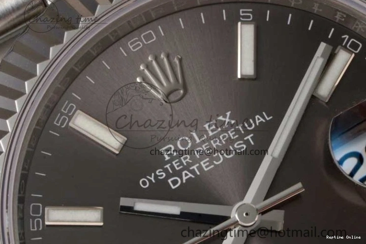 0219 Trendsetting DateJust 41 126334 ZF 1:1 Best Edition 904L Steel Gray Dial Stick Marker on Jubilee Bracelet A 2372